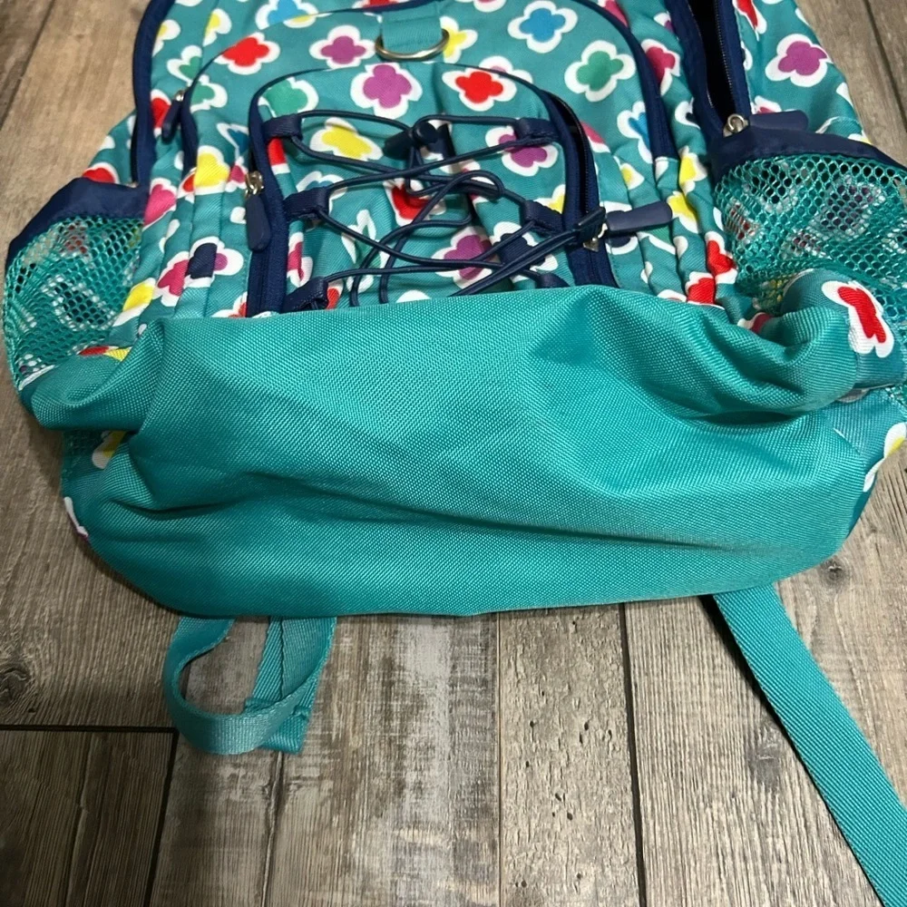 PB Teen Gear-Up model  Pottery Barn Teen Turquoise Backpack Multicolor Clover